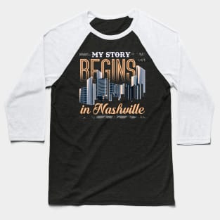 Nashville Tennessee Skyline Tshirt for Women, Men, & Kids Baseball T-Shirt